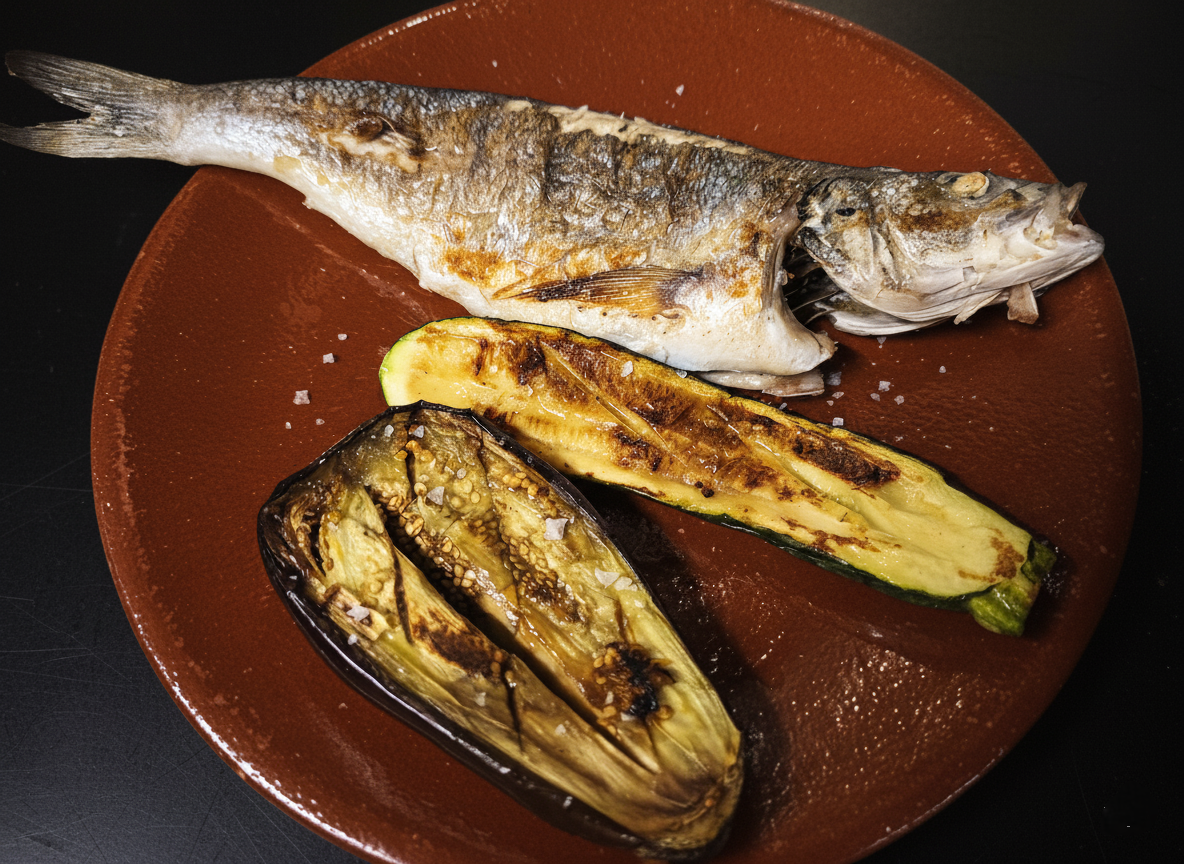 Lubina a la brasa