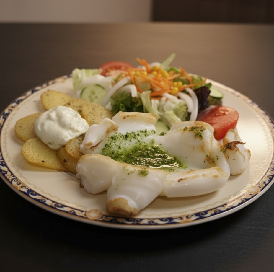 Plato combinado de sepia