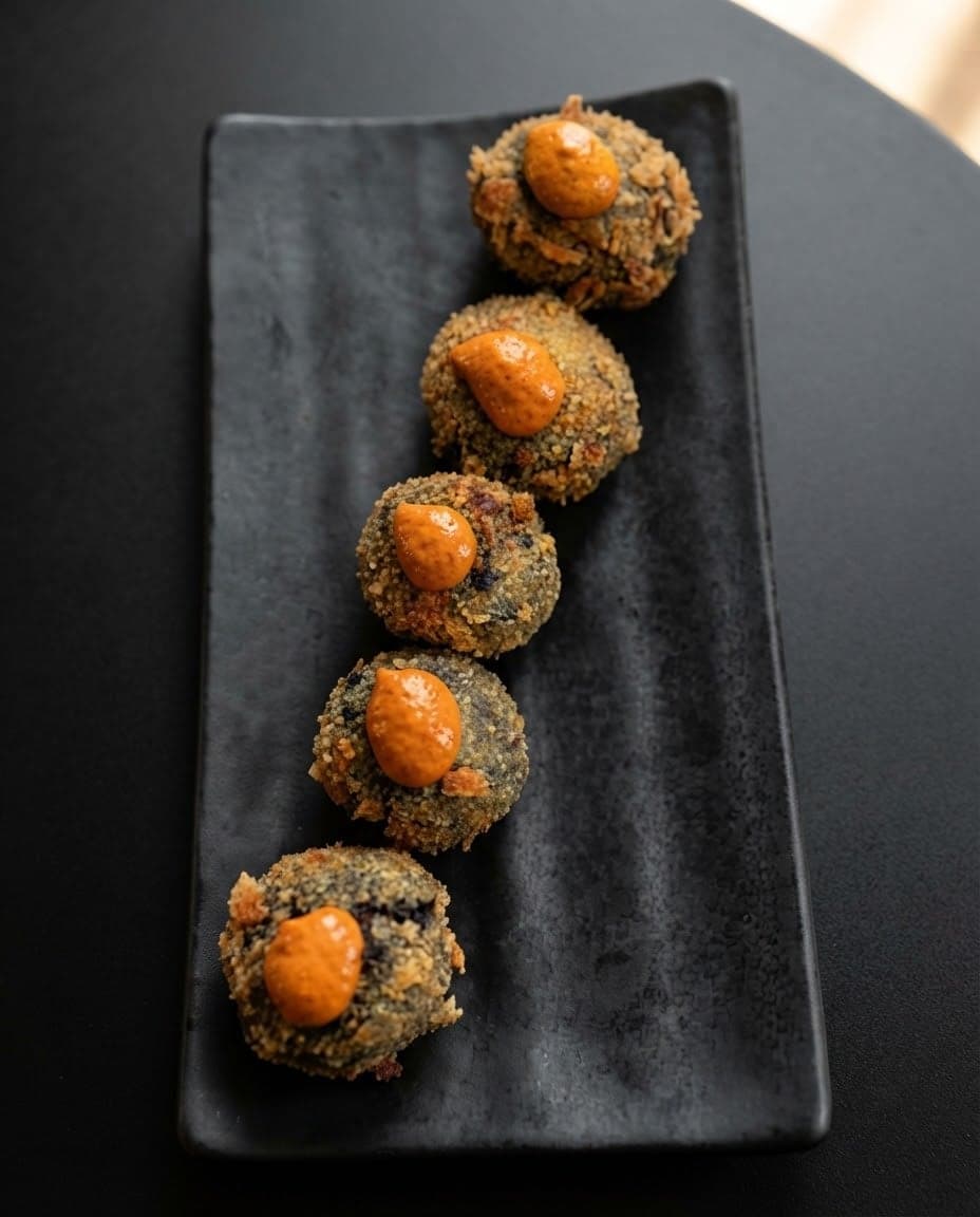 Croquetas con romesco