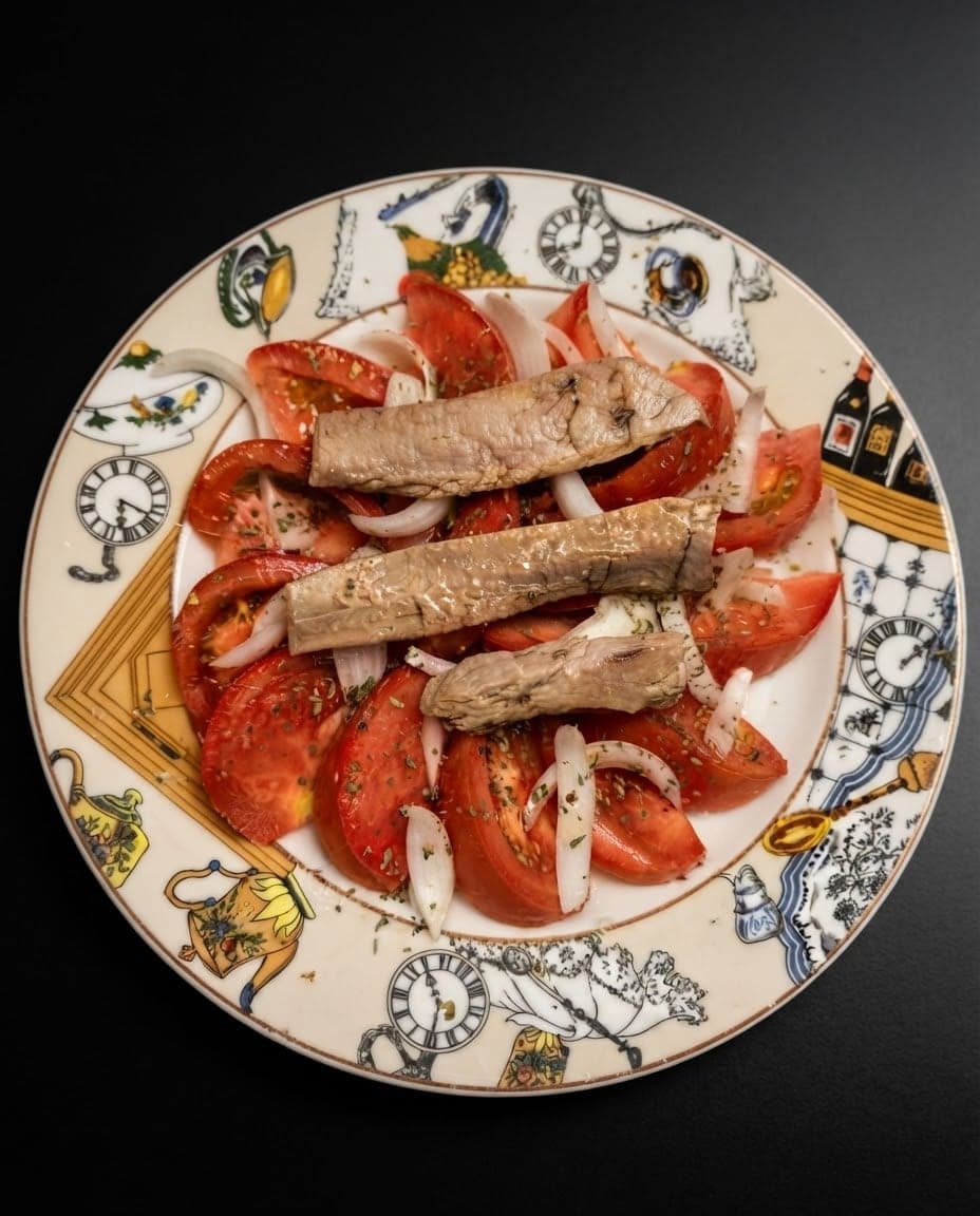 Ensalada de tomate con atún