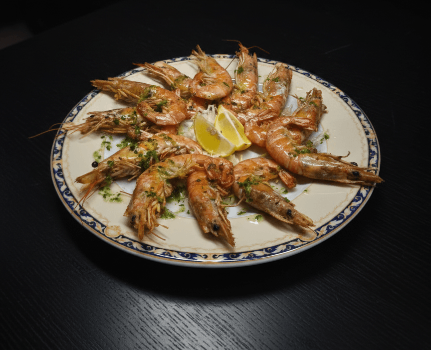 Gambas a la Plancha con Ajo y Perejil